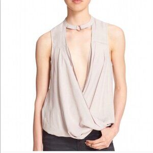 Free People Silver ‘So Fine’ Wrap Tank Top